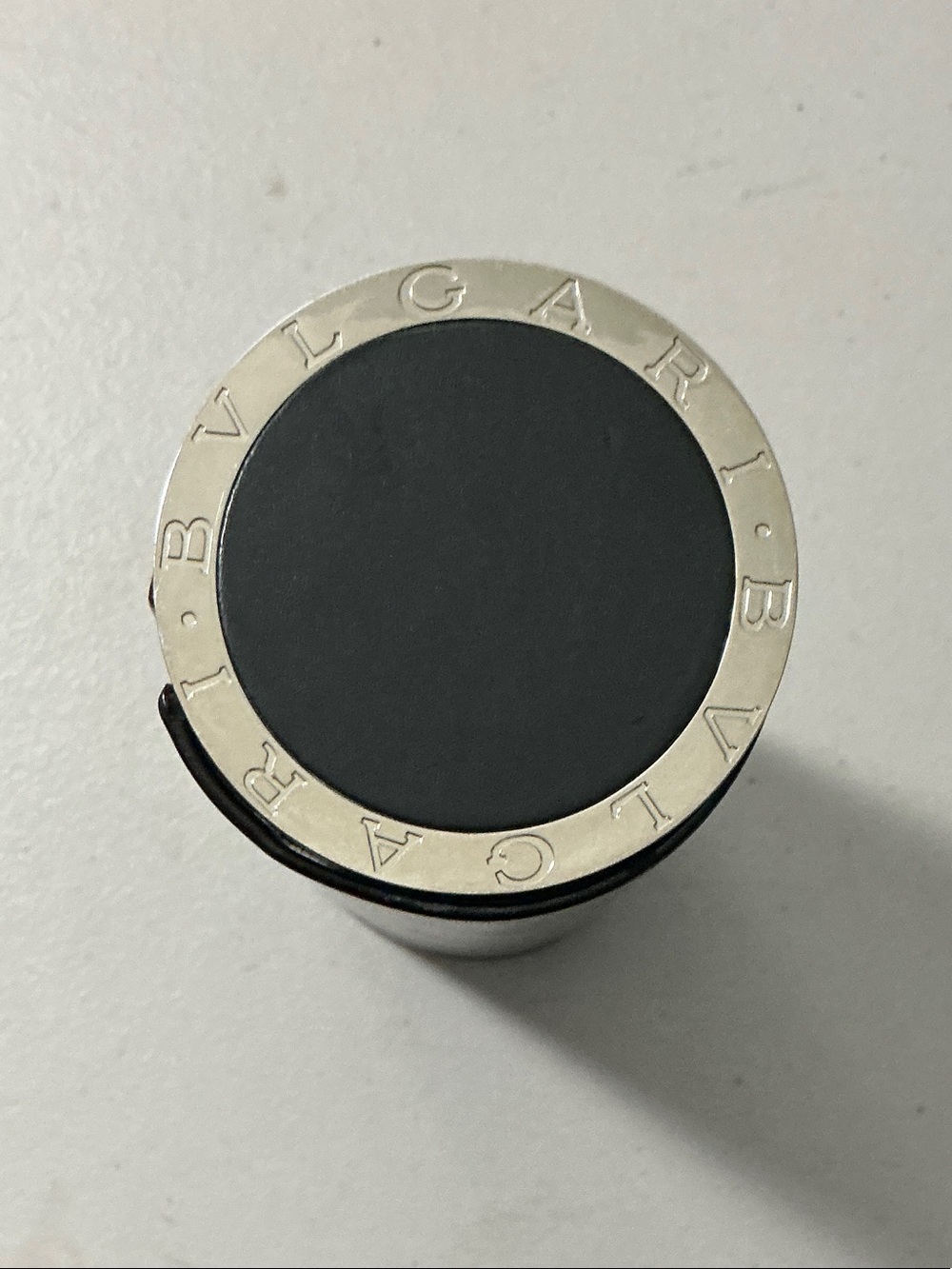 Bulgari Black Cylinder Case with Silver Accents
